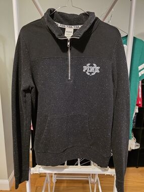 Womens Victoria Secrets PINK Quarter Zip Sweatshirt